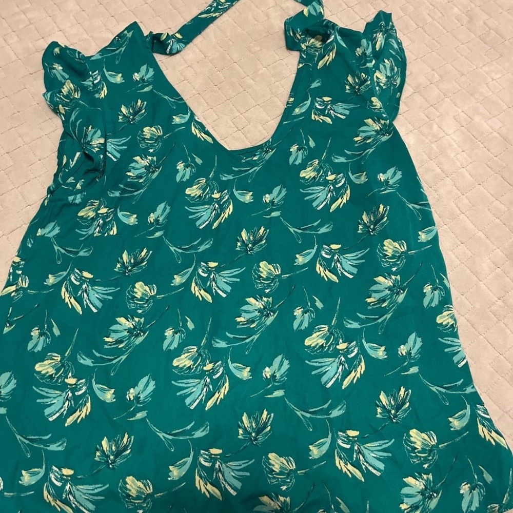 Floral Green Blouse